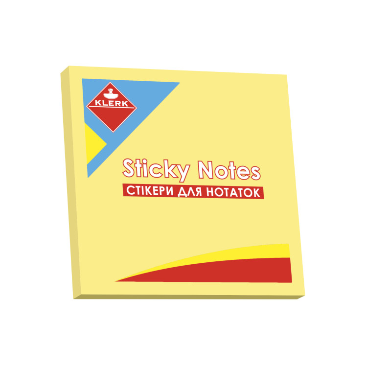 Паперовий блок для нотаток KLERK (KL21500) 75 г/м2, 76х76мм, 100 шт.